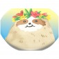 PopSockets PopGrip Gen.2, Aloha Sloth Gradient, lajhár a szivárványos háttéren