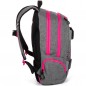 OXY Sport GRAY LINE pink diák hátizsák, kulcstartó ajándékba