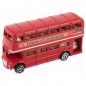 Busz "London" piros emeletes fém 10cm