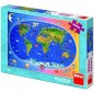 Puzzle Gyerekek világtérképe, 300XL darabokkal illusztrálva