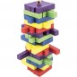 Játék torony fa 60db színes puzzle társasjáték puzzle