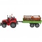 Traktor pótkocsival és állatokkal
