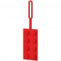 LEGO jelölő címke 2x4-es kocka, piros