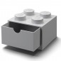 LEGO asztaldoboz 4 fiókkal szürke