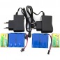 Tartály RC 2db 25cm harckocsi + újratölthető csomag 27MHz és 40MHz hanggal és fénnyel