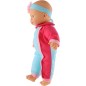 Játékbaba 38 cm puha test kiegészítőkkel babakocsival