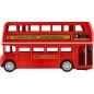 Bus "London" piros emeletes fém/műanyag 12cm visszahúzható