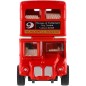 Bus "London" piros emeletes fém/műanyag 12cm visszahúzható