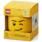 LEGO tárolófej (mini) - kacsintó fiú