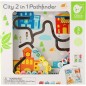 Puzzle/oktatási labirintus City/Recycling 2in1 fából készült