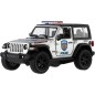 Autó Kinsmart Jeep Wrangler Police 2018 fém/műanyag 12cm 2 színben hátrahúzós