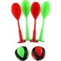 Tépőzáras célszerszám szövet/műanyag 30cm darts 4db + golyók 2db