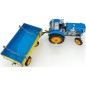 Zetor traktor platós, kék, fém, 1:25
