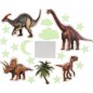 Sötétben világító dinoszauruszok falra/mennyezetre papír/műanyag 2 féle