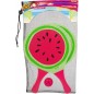 Strandtenisz szett gyümölcsös fa 38cm 2 ütő + 1 labda 3 típus textiltáskában