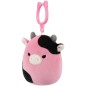 SQUISHMALLOWS kulcstartó fekete és rózsaszín tehén - Pollyanna