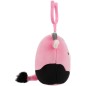 SQUISHMALLOWS kulcstartó fekete és rózsaszín tehén - Pollyanna