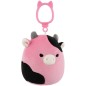 SQUISHMALLOWS kulcstartó fekete és rózsaszín tehén - Pollyanna