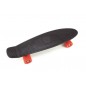 Gördeszka - pennyboard 60cm teherbírás 90kg, fém tengelyek, fekete szín, narancssárga kere
