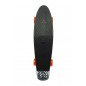 Gördeszka - pennyboard 60cm teherbírás 90kg, fém tengelyek, fekete szín, narancssárga kere