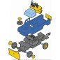 Építőkészlete Monti 01 Technic service Land rover 1:35