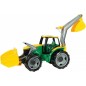Traktor vödörrel és ásóval zöld-sárga 65cm 3 éves kortól