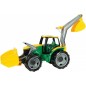 Traktor vödörrel és ásóval zöld-sárga 65cm 3 éves kortól