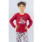 Vienetta Sneakers hosszúnadrágos fiú pizsama, burgundia