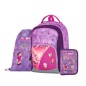 OXYGO Playworld Girl Pixel iskolai hátizsák – 5 darabos szett