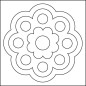Homokfestő készlet piros Mandala