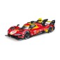 Bburago - RACING, Ferrari 499P - a 2024-es Le Mans-i 24 órás verseny győztese, piros, 1:24