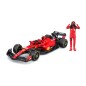 Bburago - FORMULA RACING, F1 Ferrari SF-23 (2023) pilótafigurával, #55 Carlos Sainz, 1:24