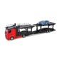 Bburago - STREET FIRE, Kamion félpótkocsival Multicar Carrier M-B Actros + Renault Captur, 1:43