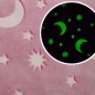 Világító takaró rózsaszín csillagok 150 x 200 cm
