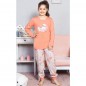 Vienetta Nyuszi hosszúnadrágos lányka pizsama, narancssárga