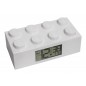 LEGO Brick - óra ébresztőóra, fehér