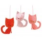 Djeco függő dekoráció - rózsaszín macskák