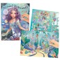 Top Model Mermaid kreatív jegyzetfüzet, 240 matrica