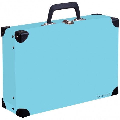 PASTELINI kék Lamino négyzet alakú bőrönd