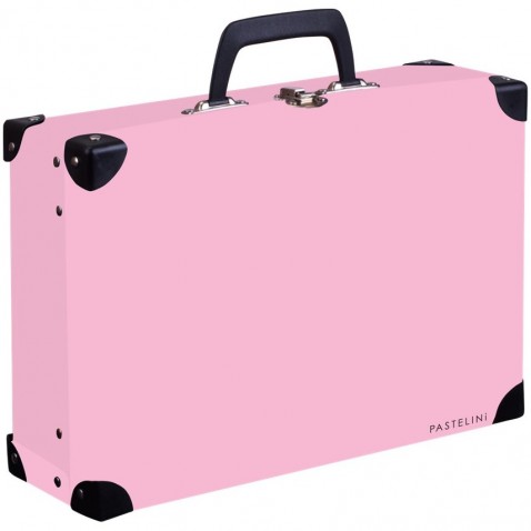 PASTELINI rózsaszín Lamino négyzet alakú bőrönd