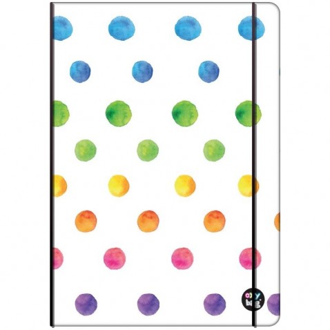 PP Oxybook A5-ös 40 lapos füzet Dots colors