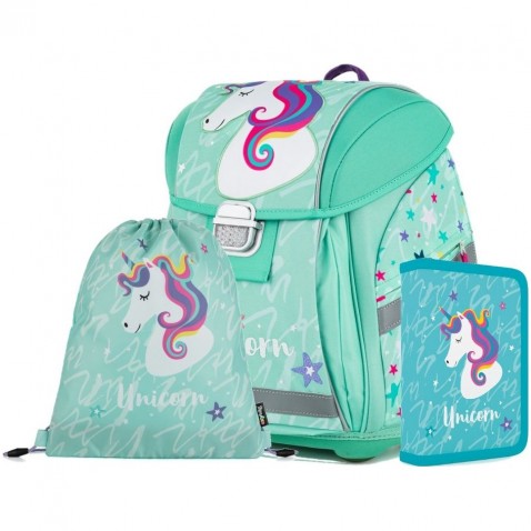 Premium Light Unicorn iconic iskolatáska 3db. szett
