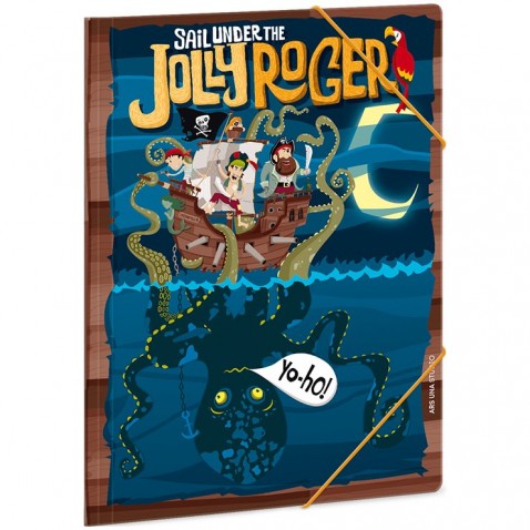 Mappa noteszgépekhez Pirate Jolly Roger A4