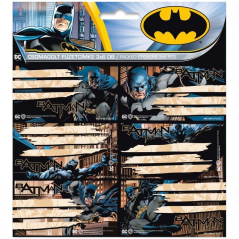 Ars Una címkék Batman notebookokhoz 18 db