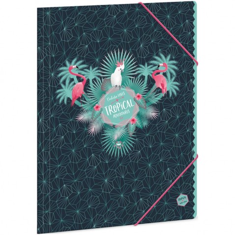 Pink Flamingo A4 notebook mappa