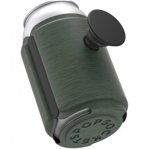 PopSockets PopThirst, tartó / fedél, beépített PopGrip Gen. 2, sötétzöld melange