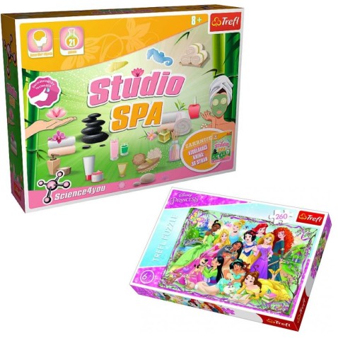 PACK Tudomány neked Studio SPA 21 kísérlet + Puzzle Disney Princess 260 darab