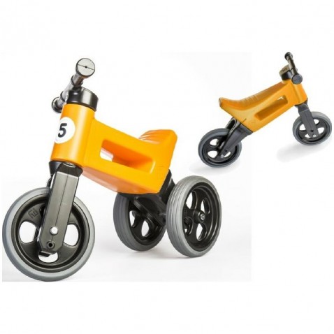 Teddies FUNNY WHEELS Rider Sport motor, narancssárga 2in1, nyeregmagasság 28 / 30cm 18h +