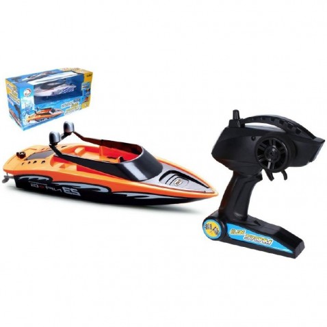 Motorcsónak/vízi csónak RC műanyag 28cm-es akkum.+ USB 2.4Ghz