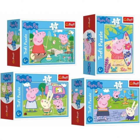 Minipuzzle 54 darab Happy Day Peppy Pig / Peppa Pig 4 faj